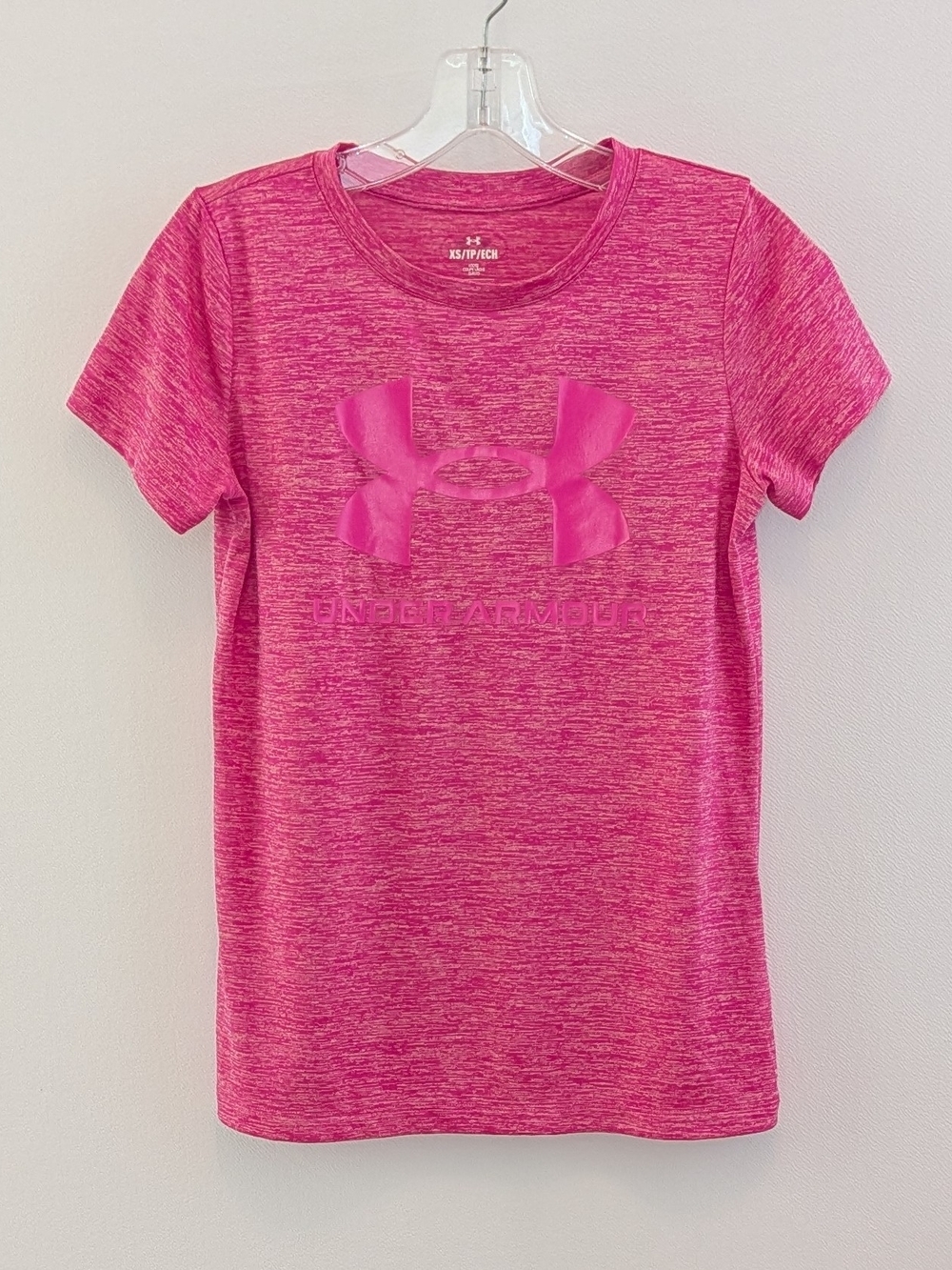 XS Under Armour Womens Hot Pink Performance Tee with Logo